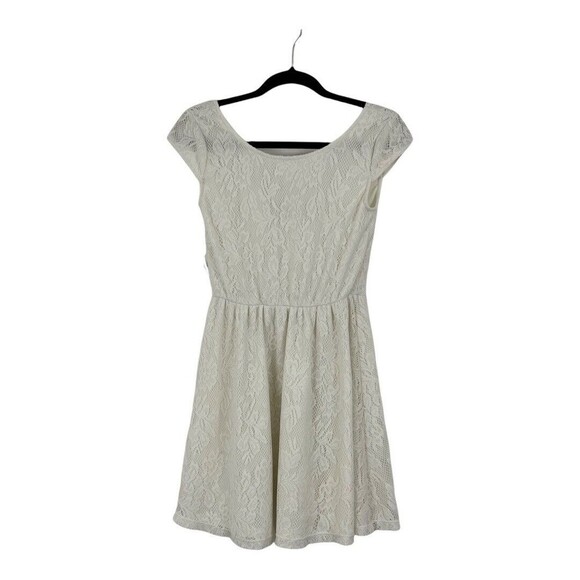 Mudd Juniors Size Small White Lace Overlay Dress - Picture 1 of 4